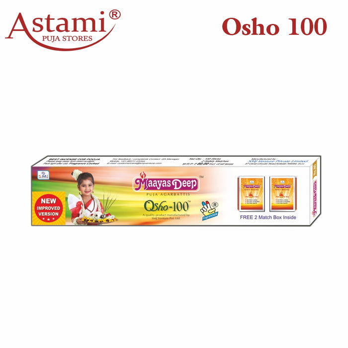 Amazing Fragrances Osho 100 Incense Sticks Box | Exiting Mood Boosting Fragrance | Regular Use for Pooja or Meditation