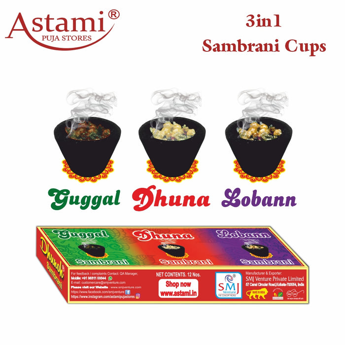 Mayasmatic 3 in 1 sambrani Cup Astami Puja Store SMJ Venture Pvt Ltd Kolkata