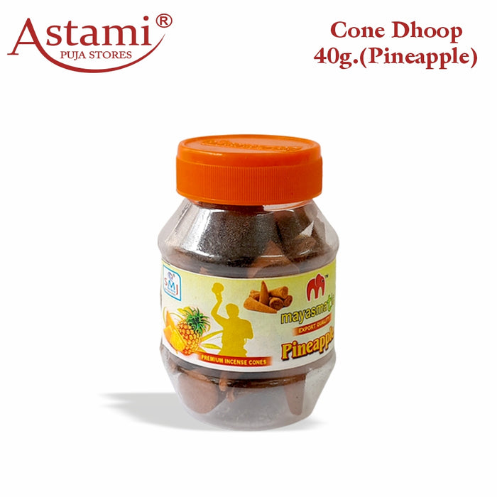 Mayasmatic Pineapple 40g Dhoop Cones Astami Puja Store SMJ Venture kolkata