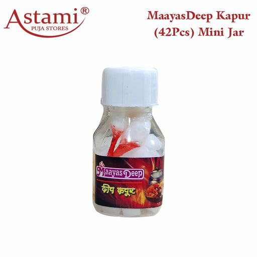 Maayasdeep Camphor 42 Pcs Mini Jar Square Tablet Astami Pooja Store SMJ Venture Kolkata