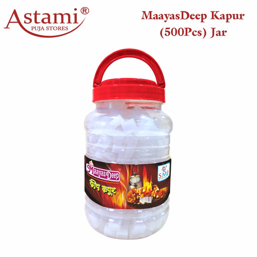 Maayasdeep Camphor 500 Pcs Jar Square Tablet Astami Pooja Store SMJ Venture Kolkata