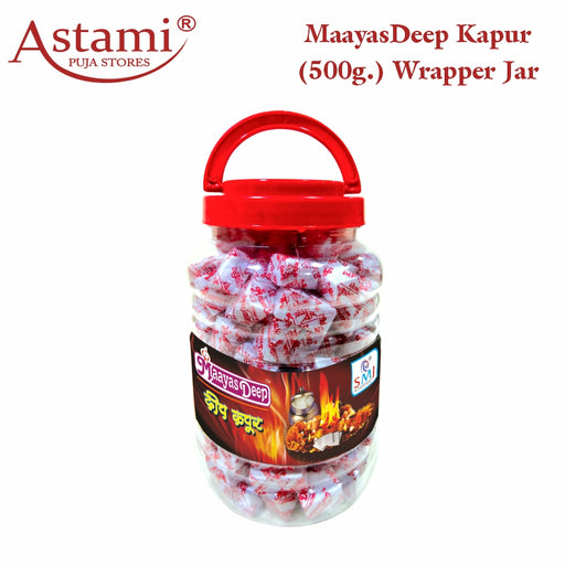 Maayasdeep Camphor 500g Jar Square Tablet Astami Pooja Store SMJ Venture Kolkata