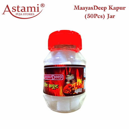 Maayasdeep Camphor 50 Pcs Jar Square Tablet Astami Pooja Store SMJ Venture Kolkata