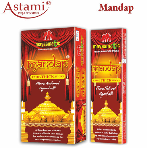 Mayasmatic Mandap MRP 35 Extra Thick Premium Incense Dhoop Sticks Astami Pooja Store SMJ Venture Kolkata