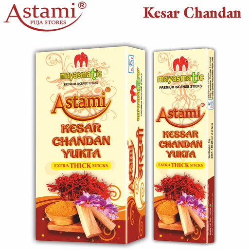 Mayasmatic Astami Kesar Chandan MRP 35 Extra Thick Premium incense Dhooop Sticks Astami Puja Store SMJ Venture Kolkata