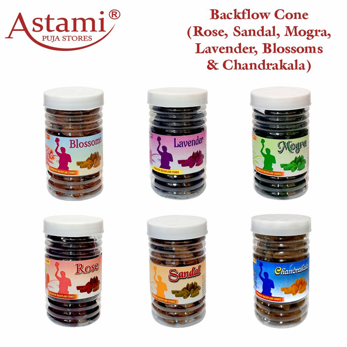 Mayasmatic Lavender, Blosom, Mogra, Rose Sandal & Chandrakala Backflow Cone Astami Puja Store SMJ Venture Pvt Ltd