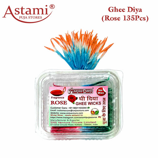 Mayasmatic Long Ghee Diya Rose fragrances Astami Puja Stores SMJ Venture Pvt Ltd Kolkata