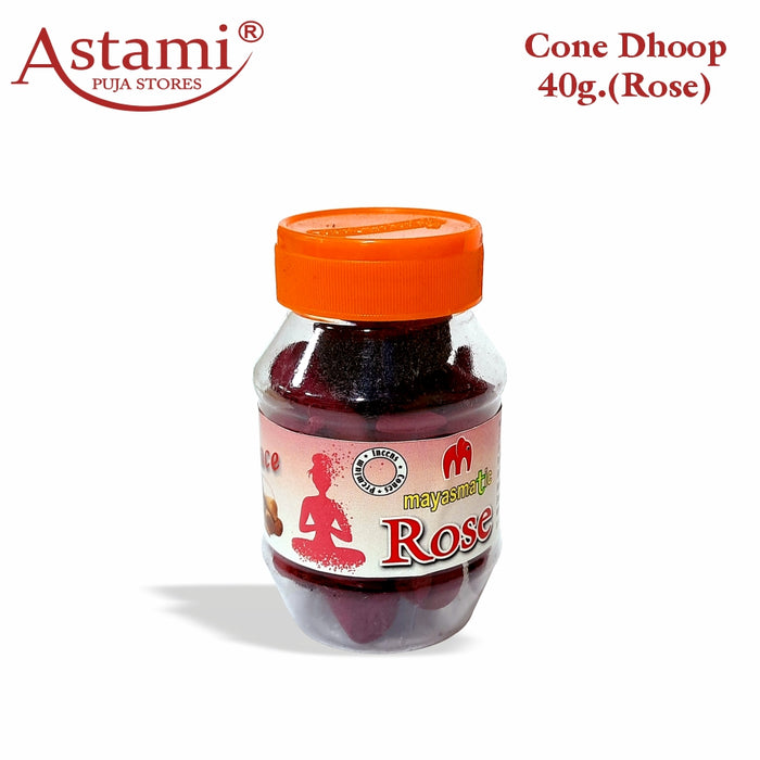 Mayasmatic Rose 40g Dhoop Cones Astami Puja Store SMJ Venture kolkata