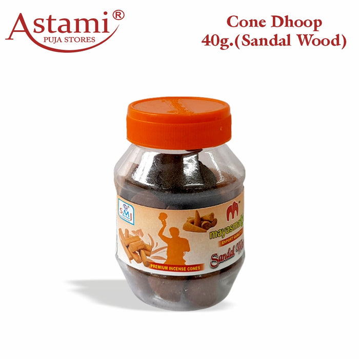 Mayasmatic Sandalwood 40g Dhoop Cones Astami Puja Store SMJ Venture kolkata