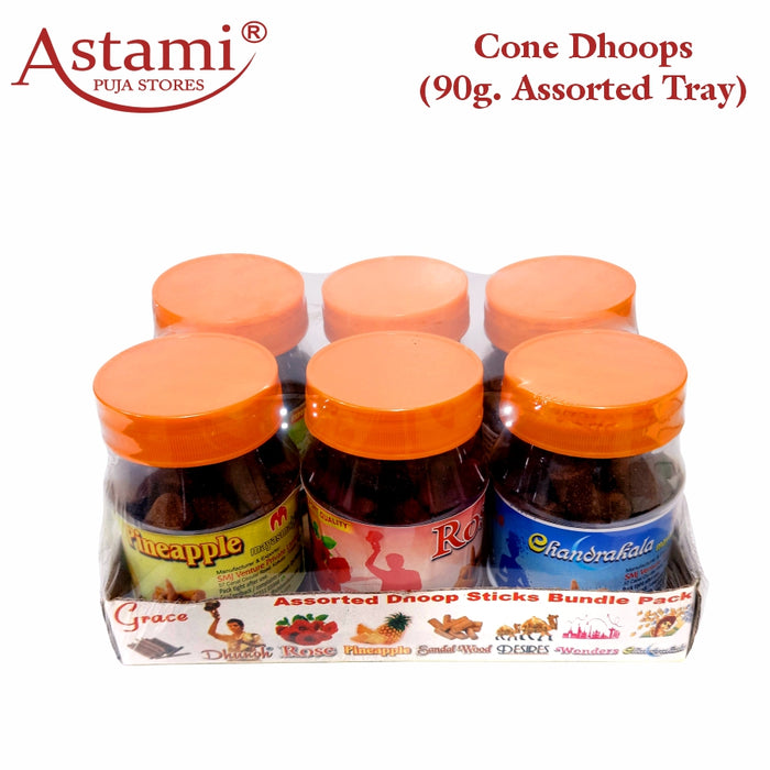 Mayasmatic_90g_Assorted_Dhoop_Cone_Tray_Astami_Puja_Store_SMJ_Venture_Pvt_Ltd