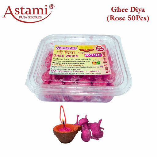 Mayasmatic_Rose_Ghee_Diya_Big_50_Pcs_Astami_Puja_Store_SMJ_Venture_Pvt_Ltd