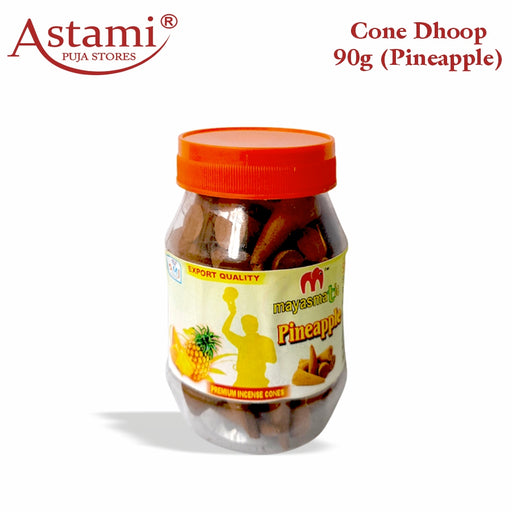 Mayasmatic Pineapple Premium Dhoop Cones 90g Jar Astami Pooja Store SMJ Venture Kolkata