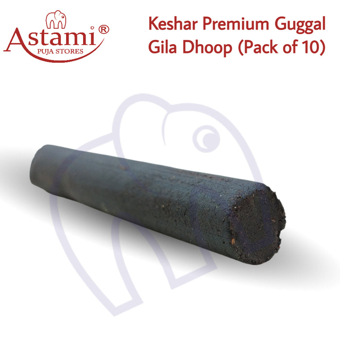 Keshar Premium Guggal Dhoop Agarbatti Roll | Bamboo Less Natural Myrrh Fragrance Dhoop for Puja or Havan (Pack of 10 Rolls)