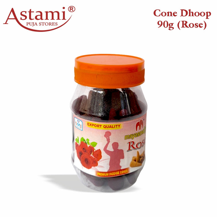 Mayasmatic Rose Premium Dhoop Cones 90g Jar Astami Pooja Store SMJ Venture Kolkata