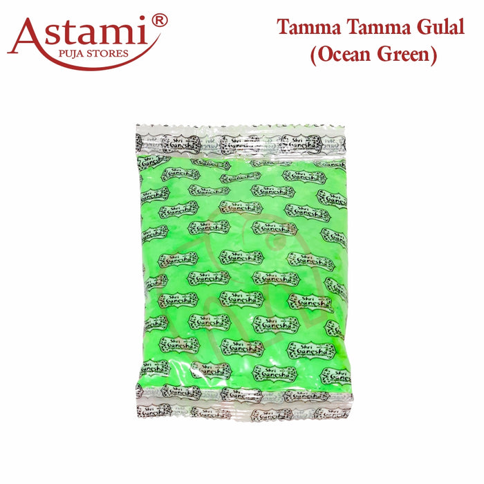 Shri Ganesha Tamma tamma Gulal ocean green