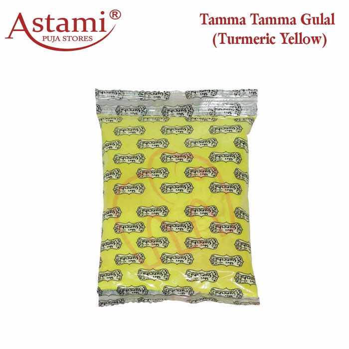 Shri Ganesha Tamma tamma Gulal turmeric yellow